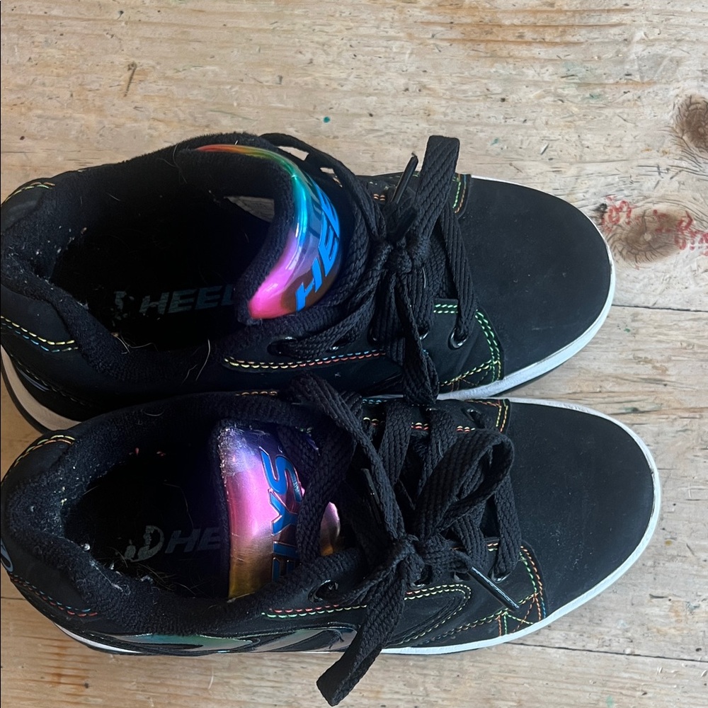 Heelys Black Sneakers with Rainbow Accents